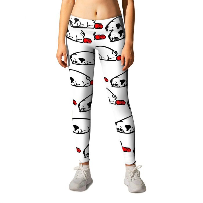 Rest Day Pug Leggings by Huebucket Society6