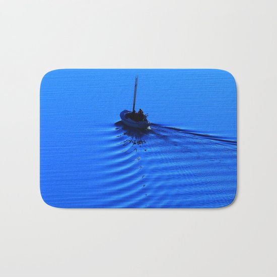Vibrant Sailing to the Blues Bath Mat