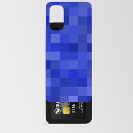 Shades of Blue Pixel Blocks Pattern Design  Android Card Case