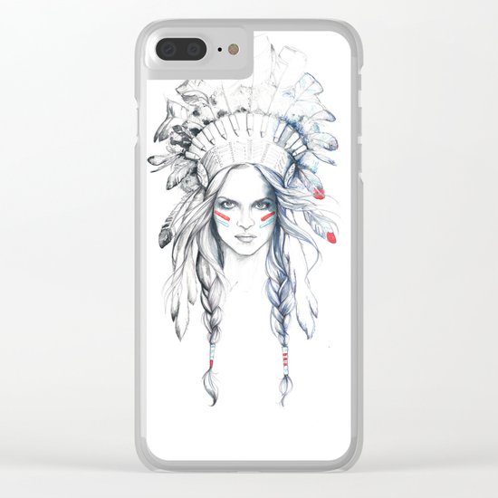 Indian Woman Clear iPhone Case