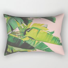Banana Leaves III (Pink) Rectangular Pillow