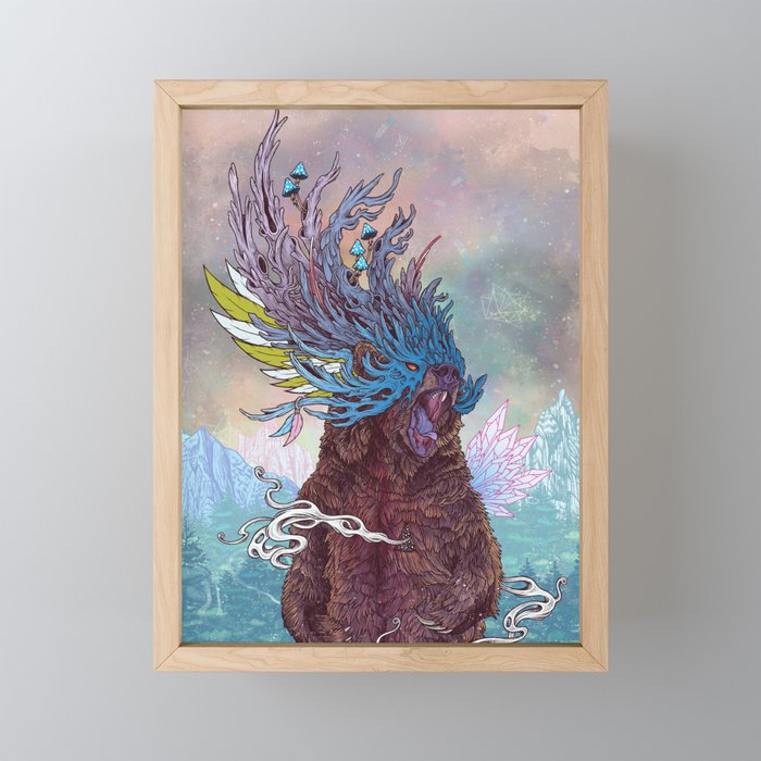 Journeying Spirit (Bear) Framed Mini Art Print
