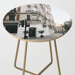 Great Britain Photography - Beautiful Street Corner In England Side Table