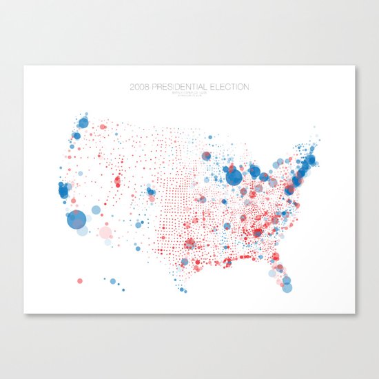 Election Mapping 2008 Canvas Print