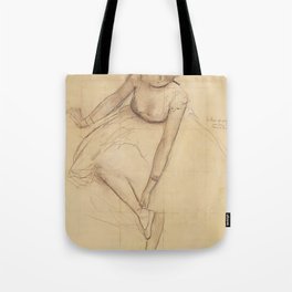 Edgar Degas' Ballet Dancer Ballerina Pencil Sketch Tote Bag