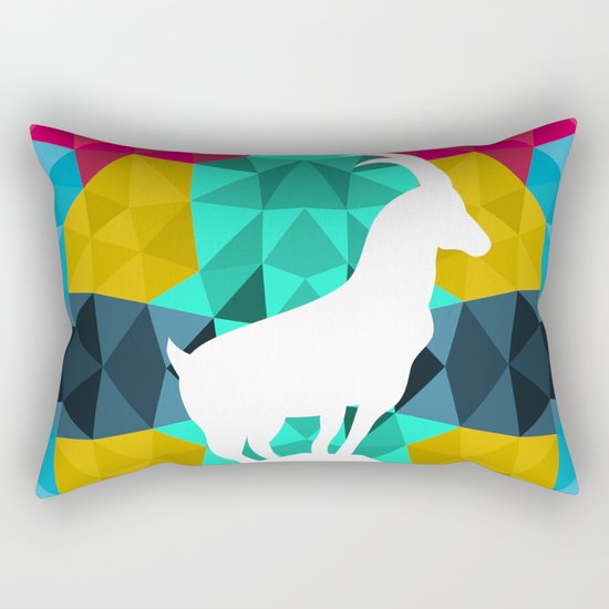 Origami Goat Rectangular Pillow