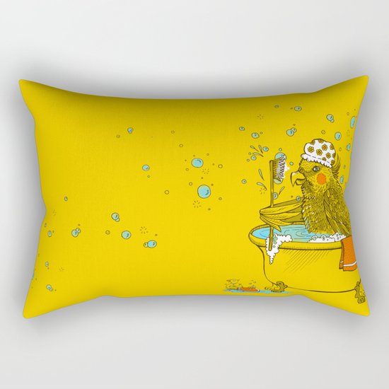 Bird Bath! Rectangular Pillow