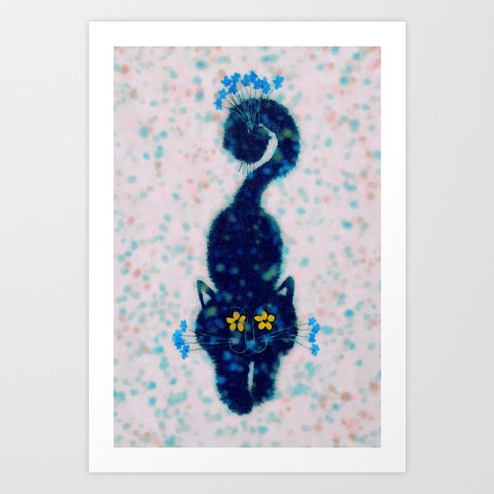 Black cat Art Print