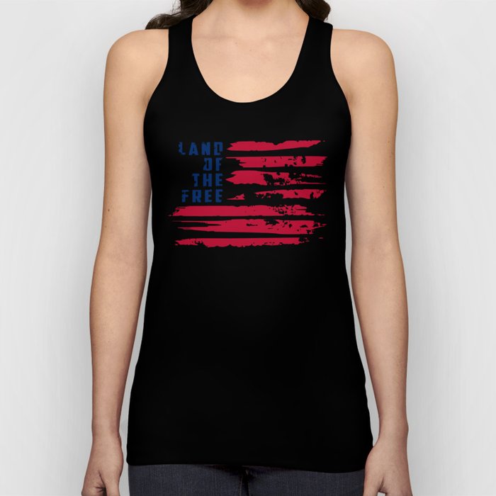 "Land of the Free" Faded Flag Tank Top