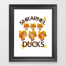 Shrapnel Duck Metal Framed Art Print