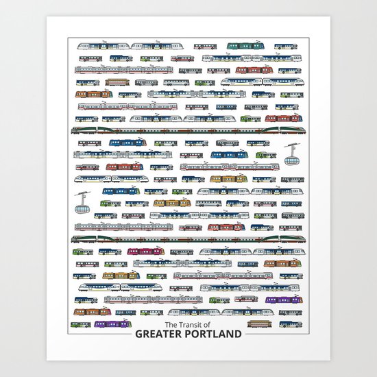 The Transit of Greater Portland Art Print