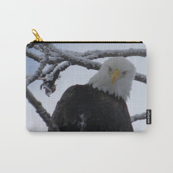 Bald Eagle at 12 Below -- Soldotna, Alaska Carry-All Pouch