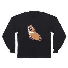 English Bulldog Upward Facing Dog Long Sleeve T-shirt