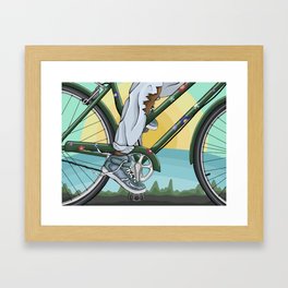 Biking Framed Art Print