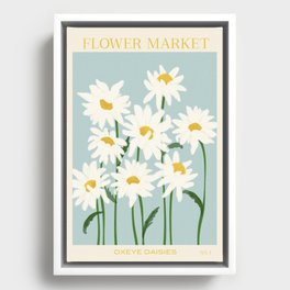 Flower Market - Oxeye daisies Framed Canvas