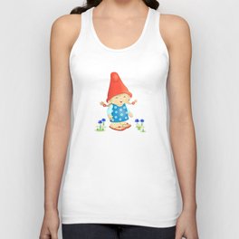 garden gnome little Girl Unisex Tank Top