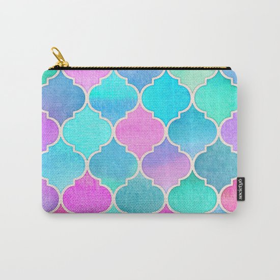 Bright Moroccan Morning - pretty pastel color pattern Carry-All Pouch