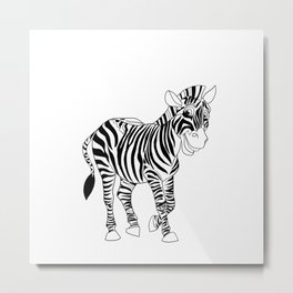 Zebra trendy design artwork animal exotic pattern Metal Print
