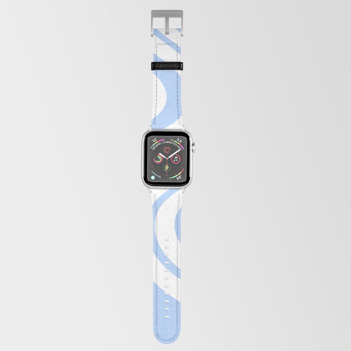 Swirl Marble Stripes Pattern (sky blue/white) Apple Watch Band