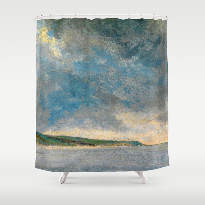 John Constable "Coastal Scene with Cliffs" Shower Curtain