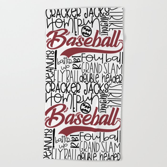 Baseball Typo Beach Towel