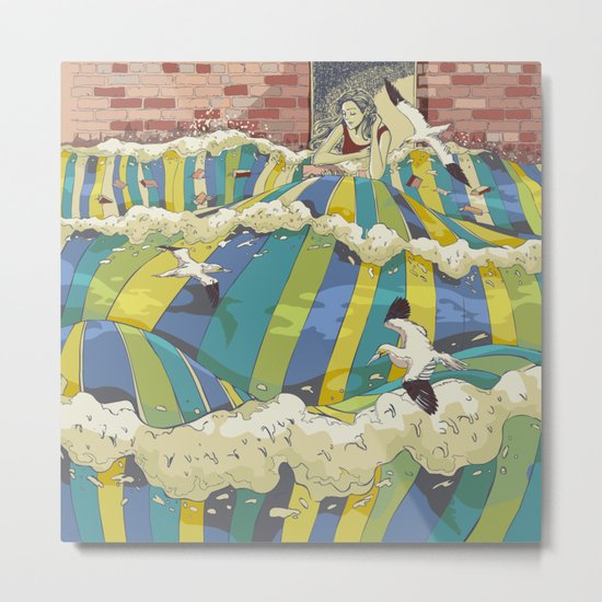 The Losing Wall Metal Print