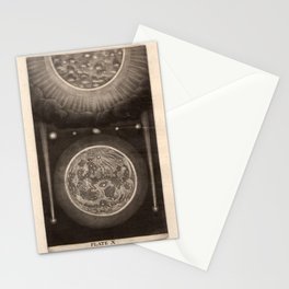 Sun, Moon, and Comets from Thomas Wright's "An Original Theory or New Hypothesis of the Universe" Stationery Card