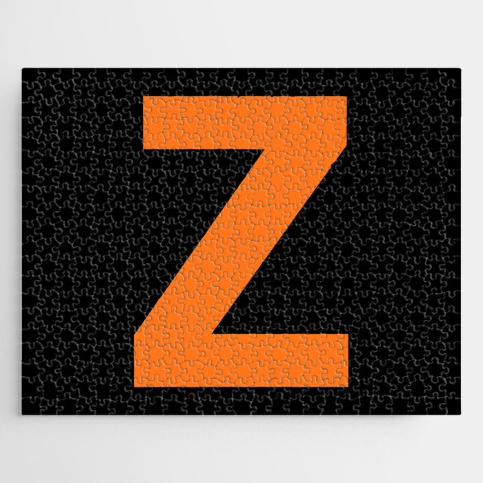 Letter Z (Orange & Black) Jigsaw Puzzle