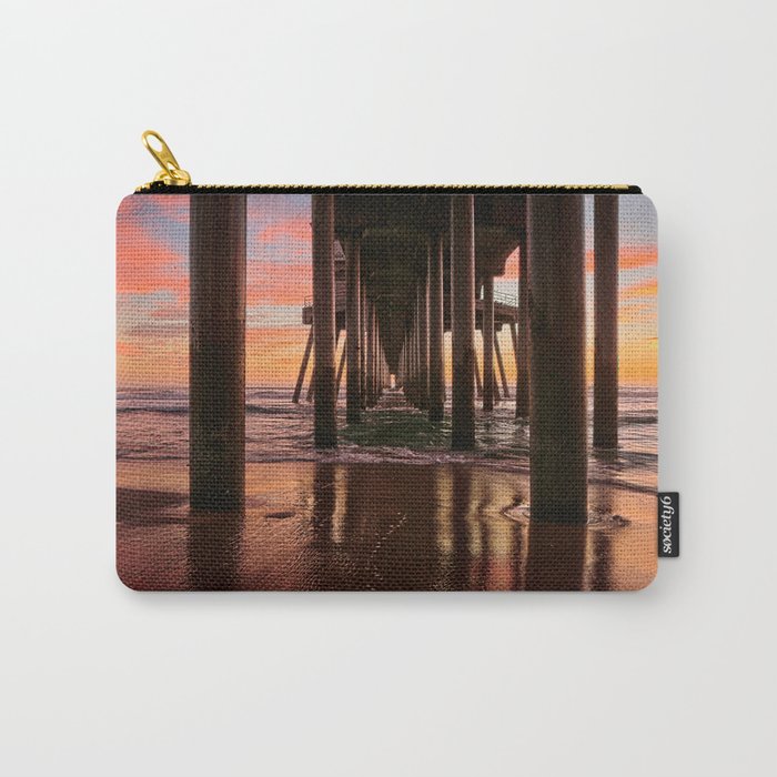HB Sunsets  1/29/16  ~  Sunset At The Huntington Beach Pier Carry-All Pouch