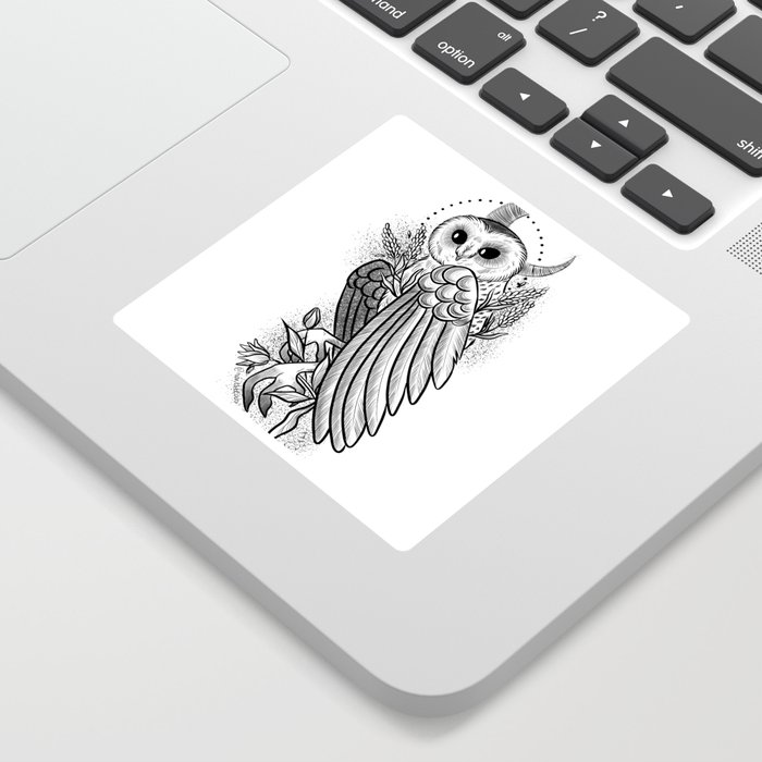 Moon owl Sticker