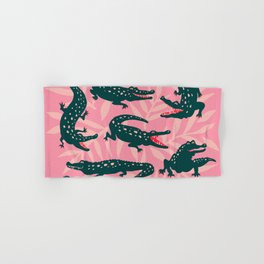 Alligator Collection – Pink & Teal Hand & Bath Towel
