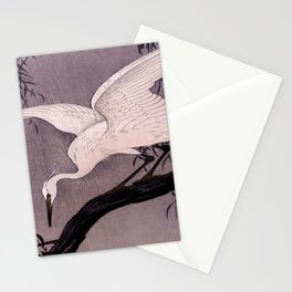 Heron Traditional Japanese Wildlife Stationery Card