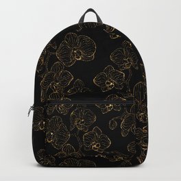 Flowers orchids ornament gold Backpack