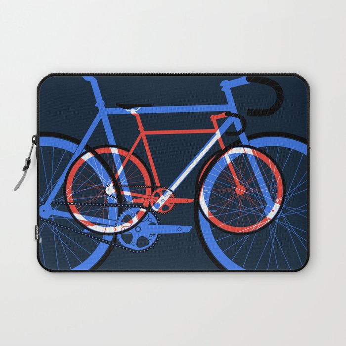 Fixed Gear Road Bikes – Blue, Purple and Red Laptop Sleeve