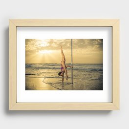 Handstand Sunset Recessed Framed Print