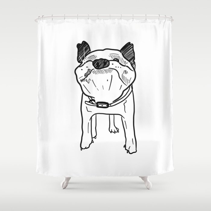 Bulldog Shower Curtain
