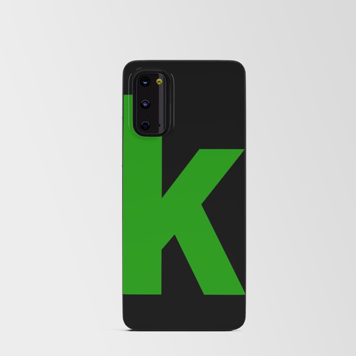 letter K (Green & Black) Android Card Case