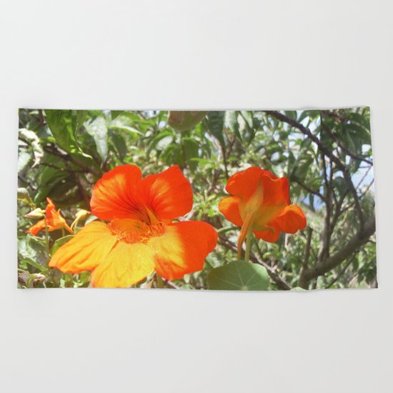 Loving Flowers Beach Towel