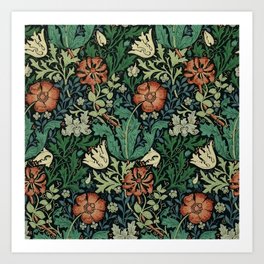William Morris Compton Floral Art Nouveau Pattern Art Print