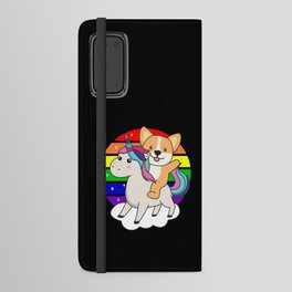 Corgi Unicorn Rainbow Animals Dogs Unicorns Android Wallet Case