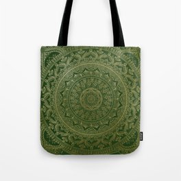 Mandala Royal - Green and Gold Tote Bag