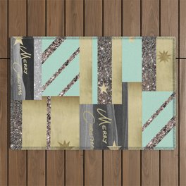 Christmas Present Glam #1 #xmas #decor #art #society6 Outdoor Rug