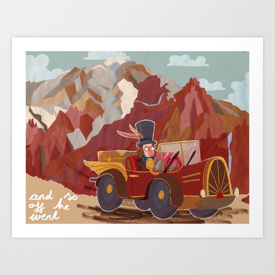 Arnold drives Art Print