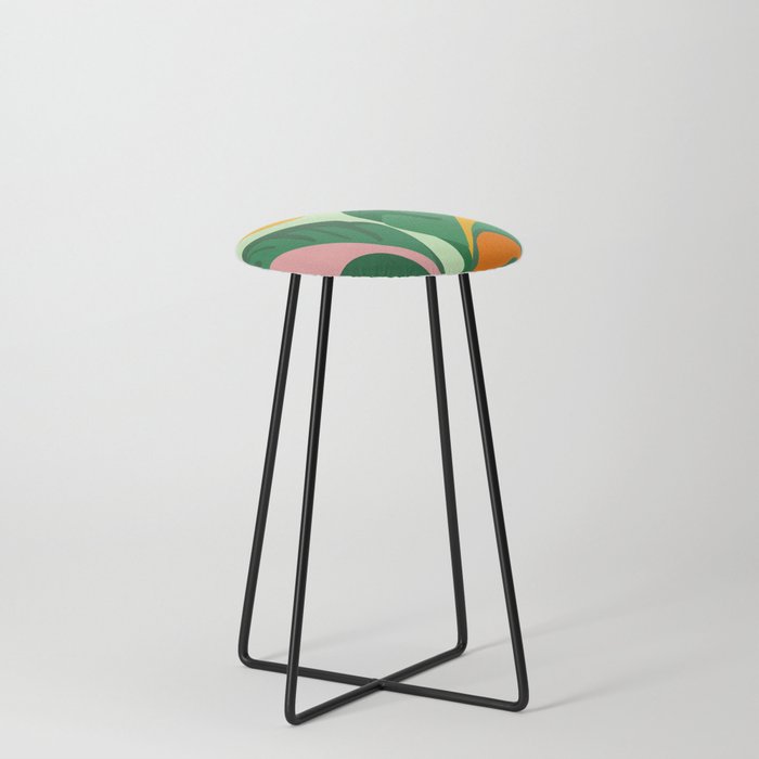 Things Are Looking Up / Tropical Greenery Counter Stool