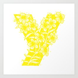 Y is for Yellowbells Art Print