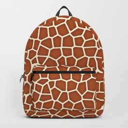 Wild Animal Print, Giraffe in Shades of Copper Brown Backpack