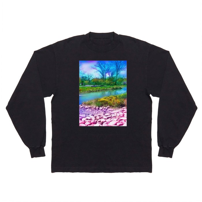 Colorful Scenic Nature of Springtime Long Sleeve T Shirt