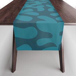 Abstract Cut Out Pattern - Blue Table Runner