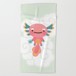 Umpearl - Axolotl with magic pearl Beach Towel
