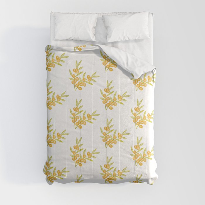 Seabuckthorn Pattern #1  Comforter